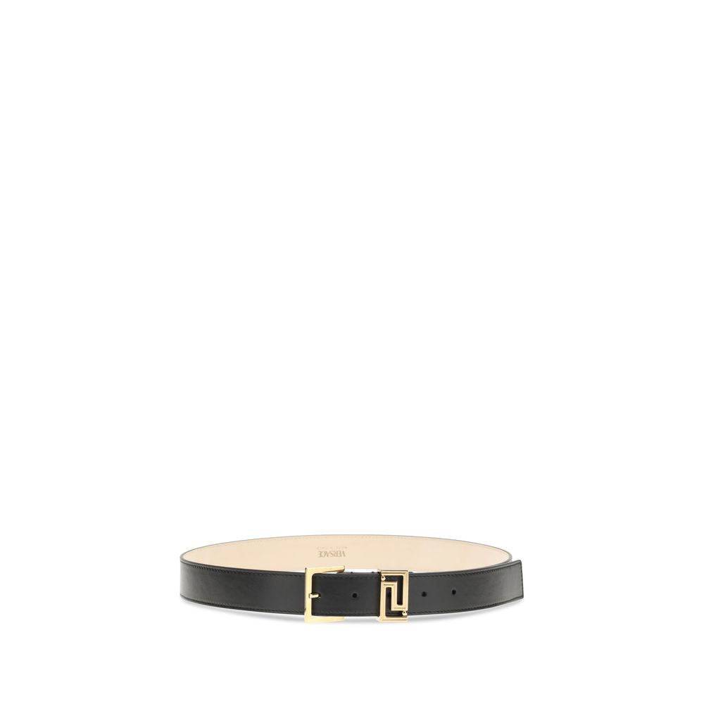 Ceinture Versace Bos Taurus en cuir de veau noir