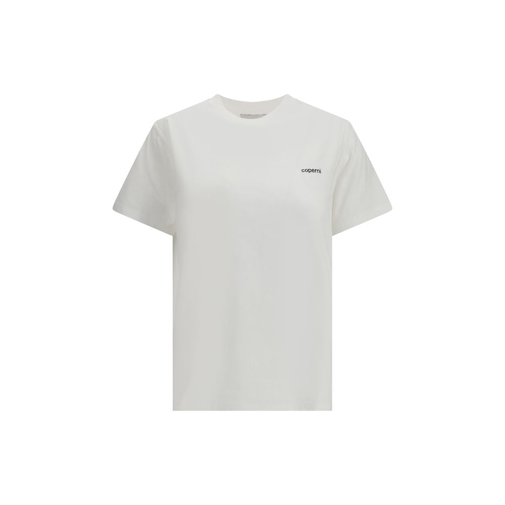 Coperni White Cotton T-Shirt - Minimalist Logo Design