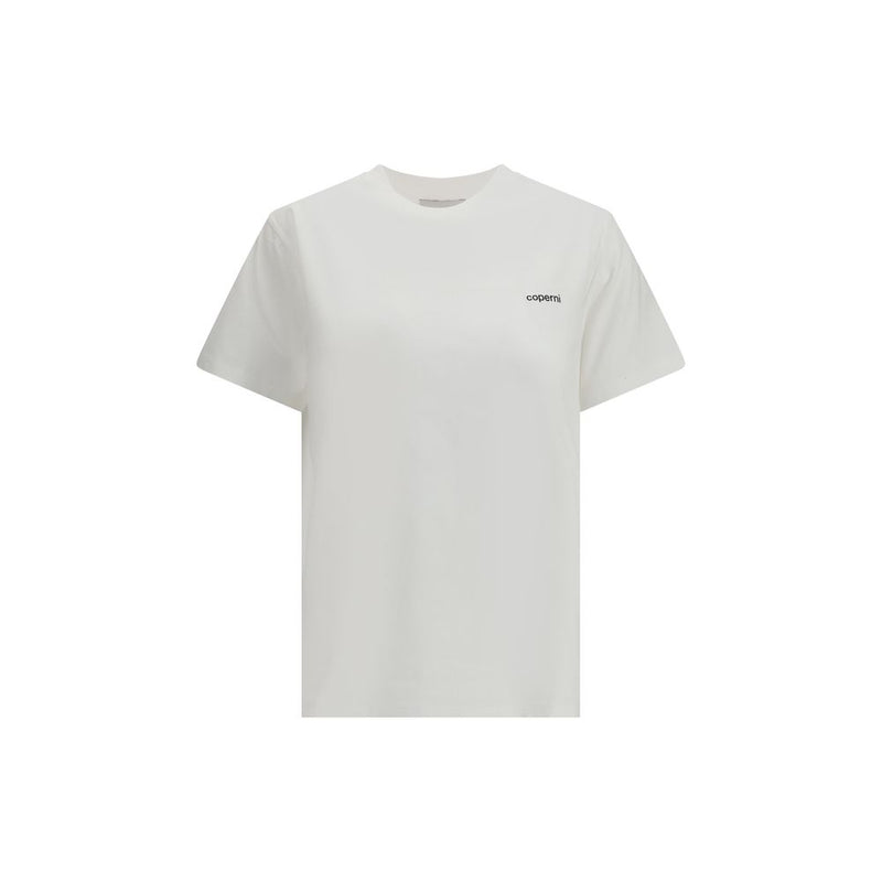 Coperni White Cotton T-Shirt - Minimalist Logo Design