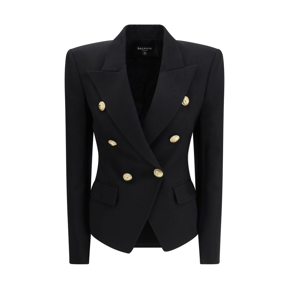 Balmain Black Wool Jacket - SS26 Collection