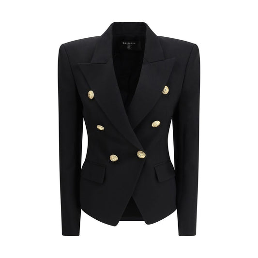 Vestes et manteaux en laine noire Balmain