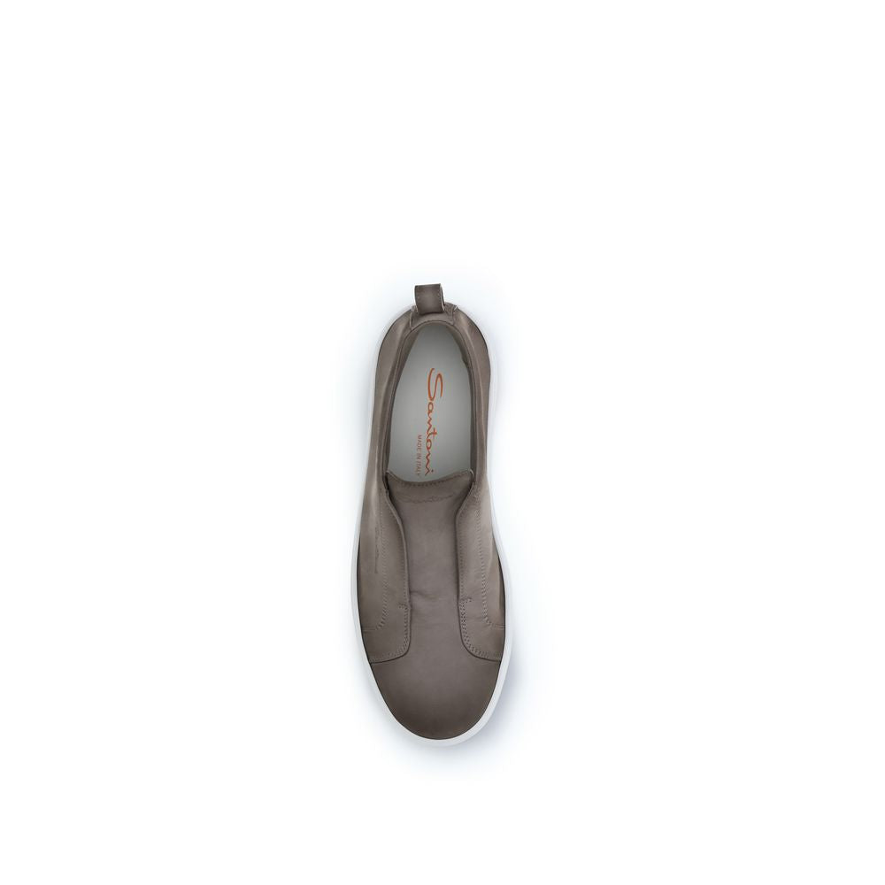 Santoni Beige Rubber Low Top Sneakers for Men - Luxury Comfort
