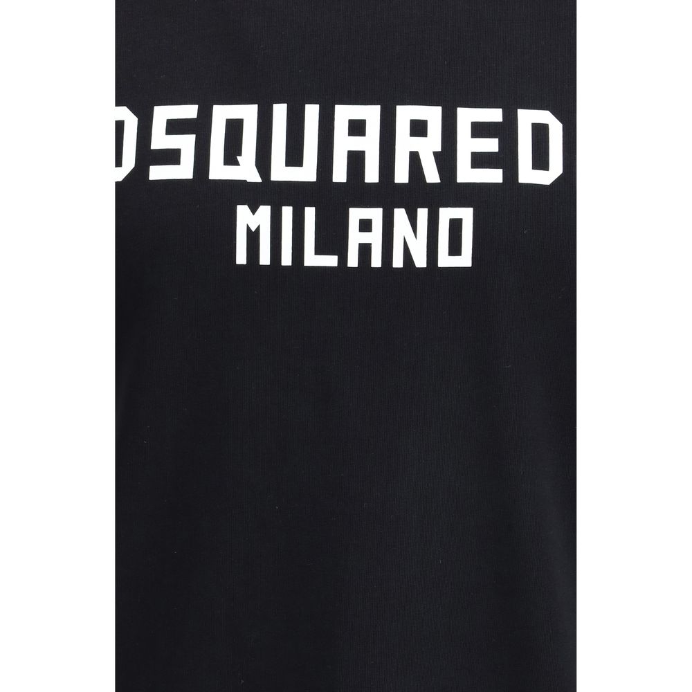 T-shirt en Coton Noir Dsquared² - Collection SS26