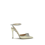 MACH & MACH Yellow Silk High Heel Pumps - Elegant Footwear