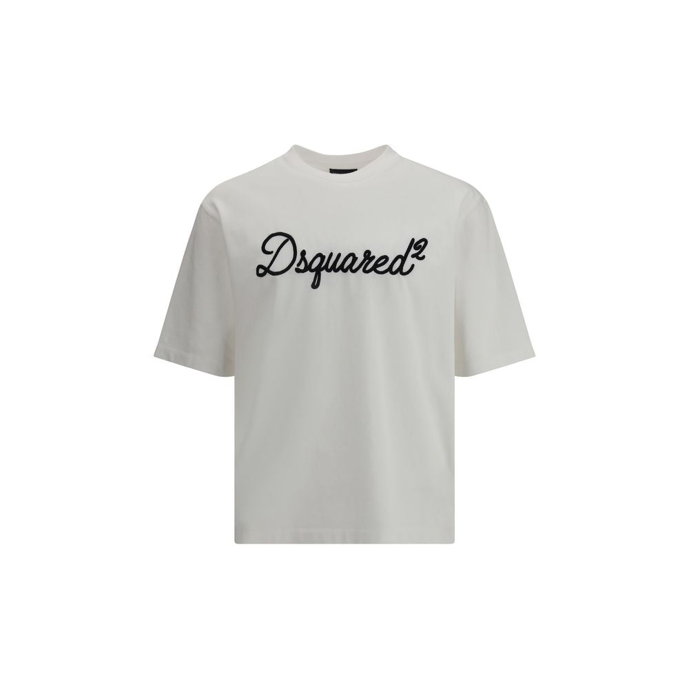 Dsquared² T-Shirt Blanc en Coton avec Logo
