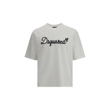 Dsquared² T-Shirt Blanc en Coton avec Logo