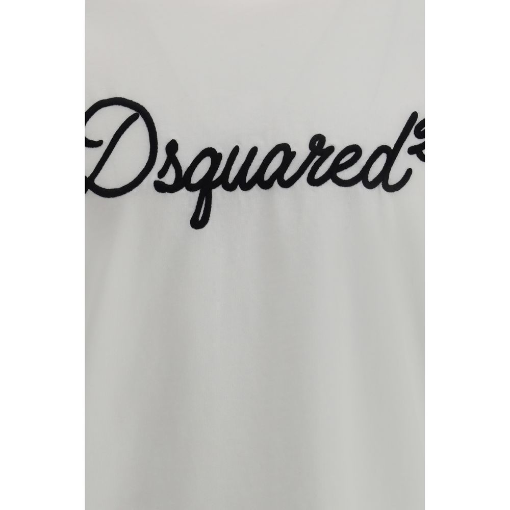 Dsquared² T-Shirt Blanc en Coton avec Logo