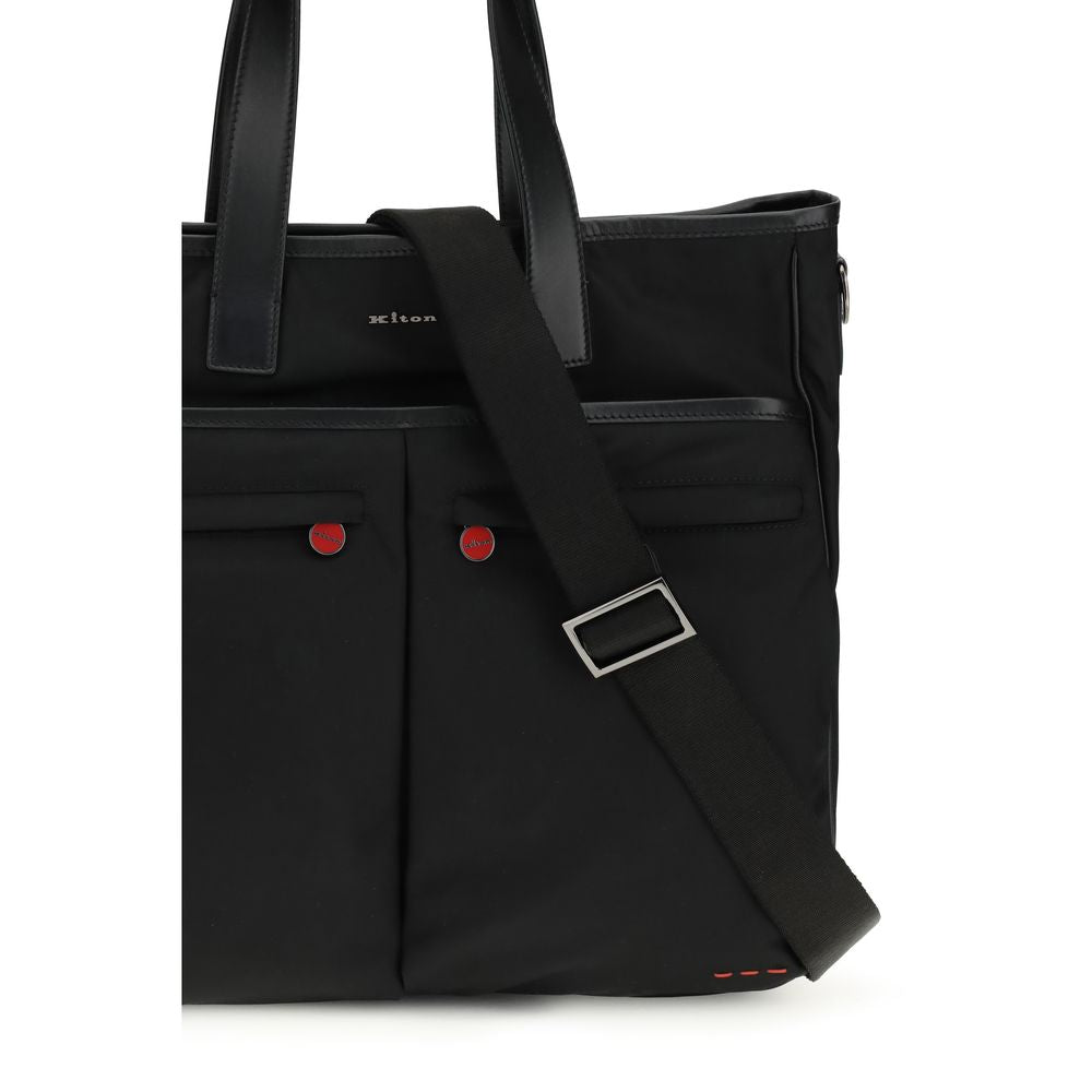 Sac à main Kiton Bos Taurus en cuir de veau noir