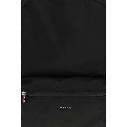 Kiton Black Nylon Backpack
