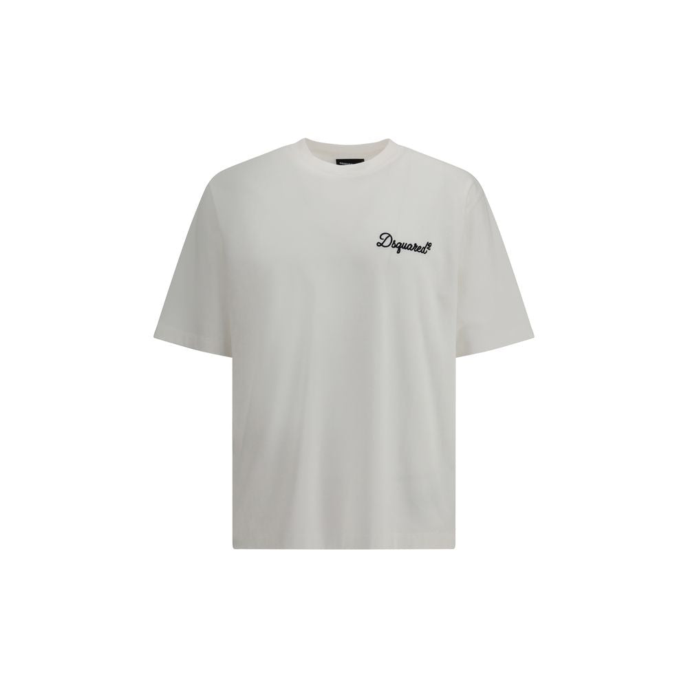 T-shirt en coton blanc Dsquared² - Modèle Signature