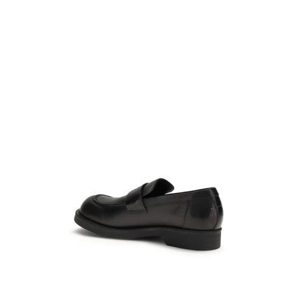 Mocassins Bos Taurus en cuir de veau noir MM6