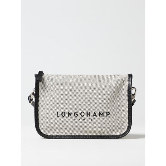 Sac à main Longchamp en toile naturelle et cuir