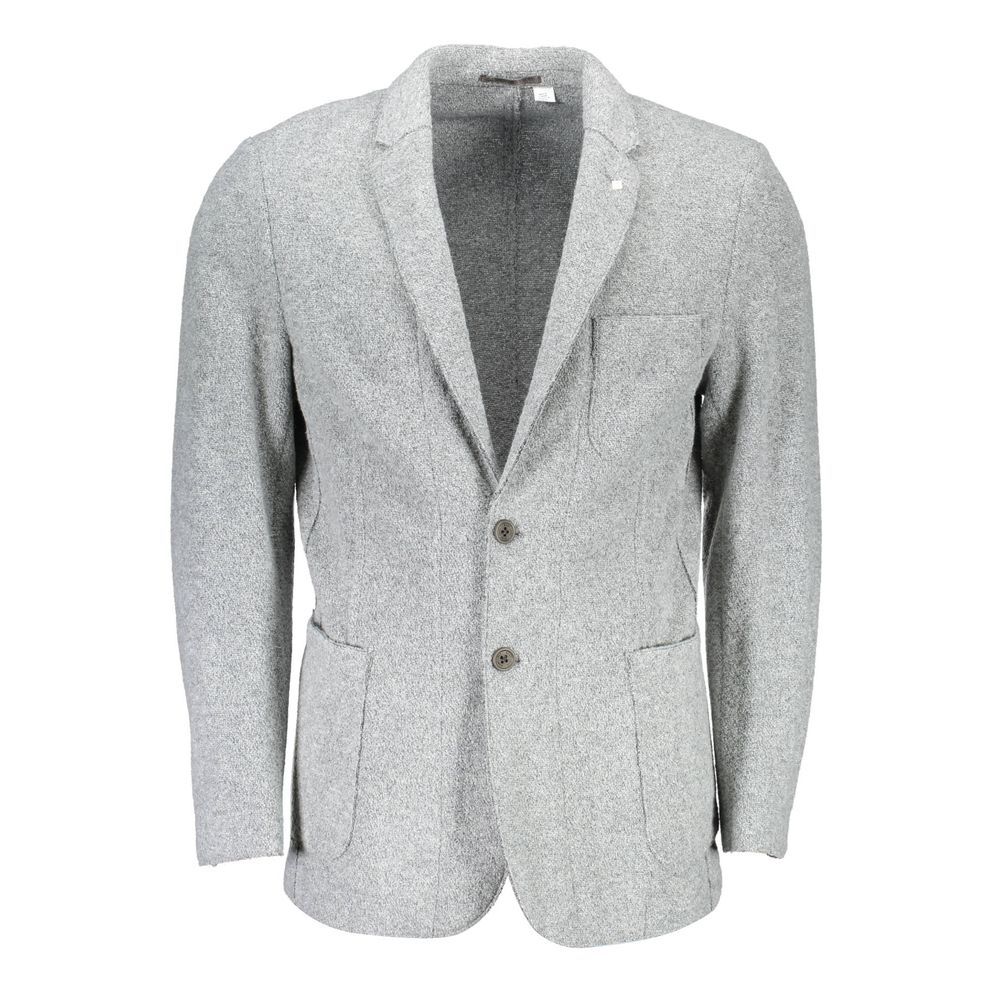 Gant grijs polyester en wollen blazer