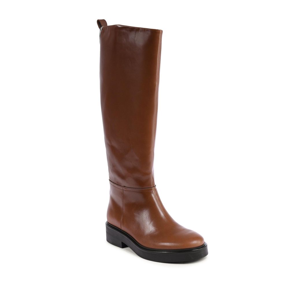 Tommy Hilfiger Brown Leather Ankle Boots FW0FW07488GTU