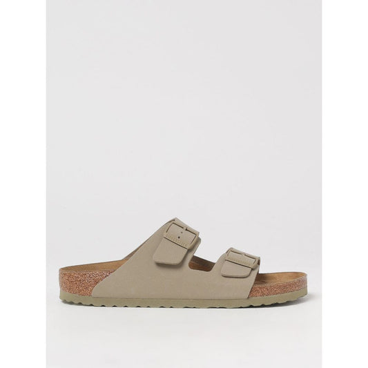 Sandales plates Birkenstock en daim marron