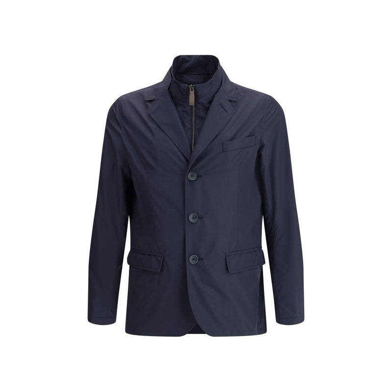 Herno Byron Waterproof Blazer in Blue Polyester
