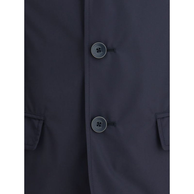 Herno Byron Waterproof Blazer in Blue Polyester