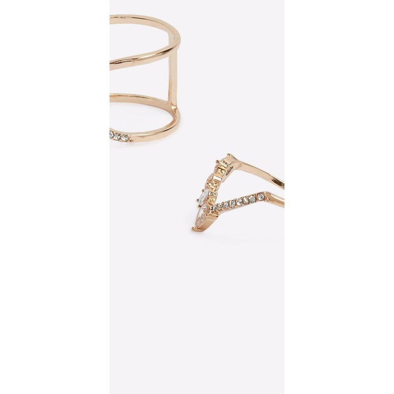ALDO Gold Elastane Ring - Chic Elegance with Sparkle