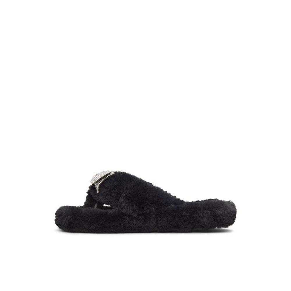 ALDO Black Polyester Slippers for Women - Comfort & Style
