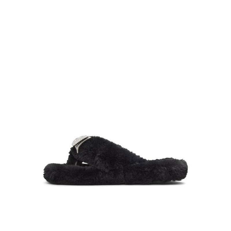 ALDO Black Polyester Slippers for Women - Comfort & Style