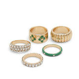 ALDO Green Elastane Ring - Élégance Moderne pour Femmes