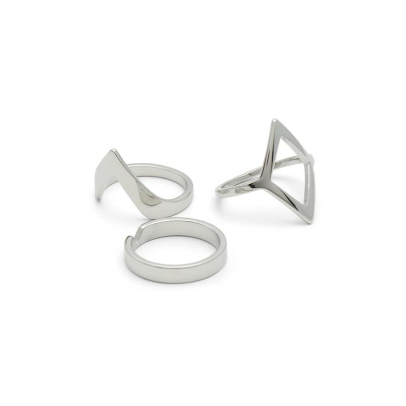 ALDO Silver Elastane Ring - Élégance Moderne pour Toutes Occasions