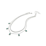 ALDO Green Elastane Necklace - Elegant Dark Green Design