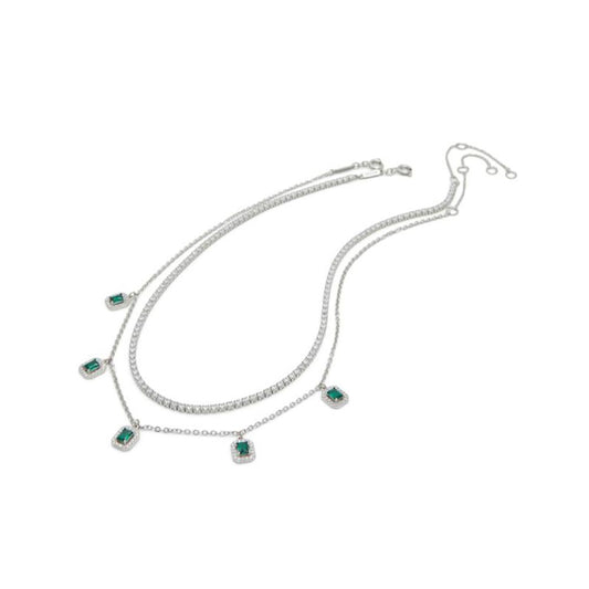 ALDO Green Elastane Necklace - Elegant Dark Green Design
