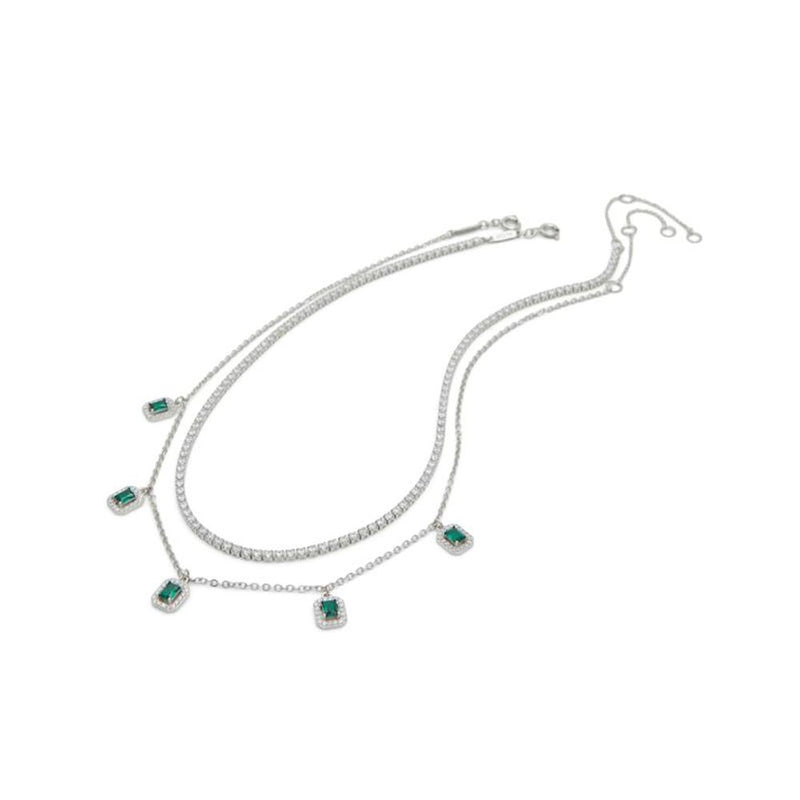 ALDO Green Elastane Necklace - Elegant Dark Green Design