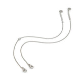 ALDO Silver Elastane Bracelet - Chic Stainless Steel & Zirconia