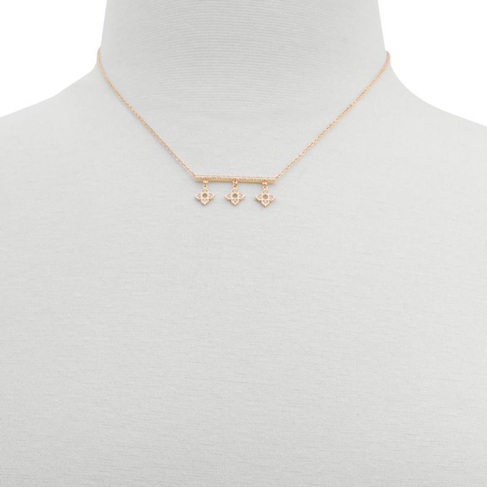 ALDO Gold Elastane Necklace - Chic Stainless Steel & Cubic Zirconia