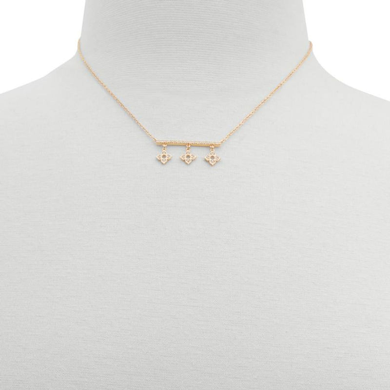 ALDO Gold Elastane Necklace - Chic Stainless Steel & Cubic Zirconia