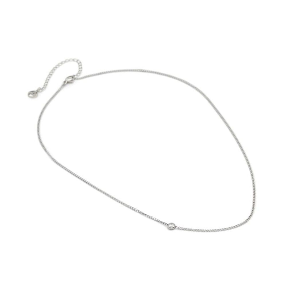 ALDO Silver Elastane Necklace - Modern Elegance for Women