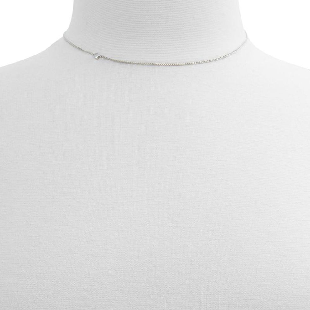 ALDO Silver Elastane Necklace - Modern Elegance for Women