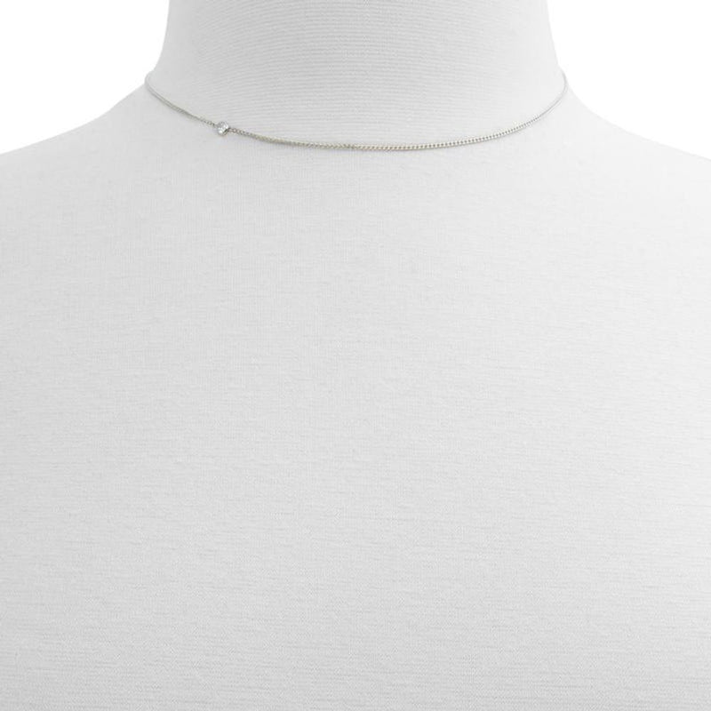 ALDO Silver Elastane Necklace - Modern Elegance for Women