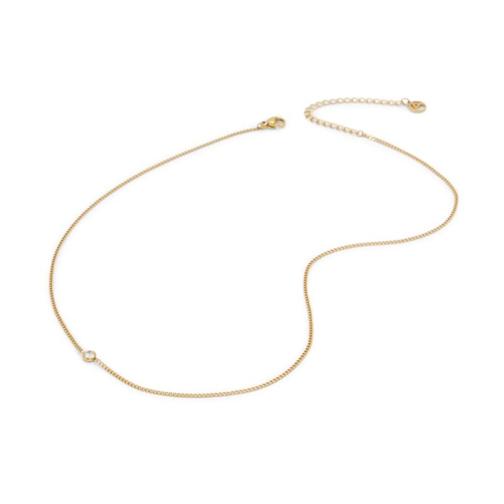 ALDO Gold Elastane Necklace with Cubic Zirconia - Elegant Accessory