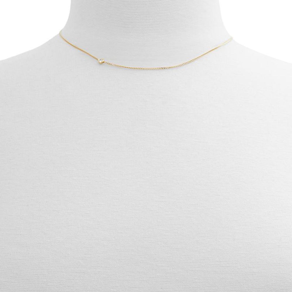 ALDO Gold Elastane Necklace with Cubic Zirconia - Elegant Accessory