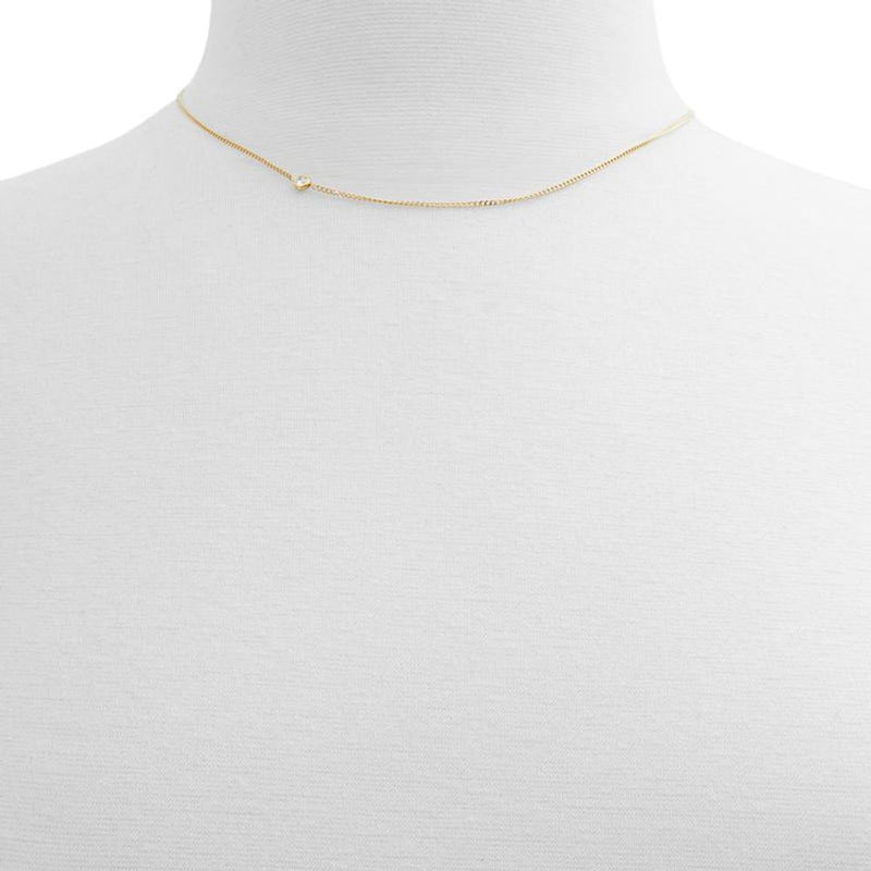 ALDO Gold Elastane Necklace with Cubic Zirconia - Elegant Accessory