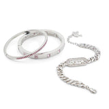 ALDO Silver Elastane Bracelet - Elegant Adjustable Accessory