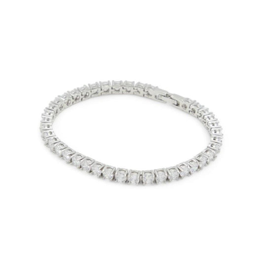 ALDO Silver Elastane Bracelet - Exquisite Zirconia Sparkles