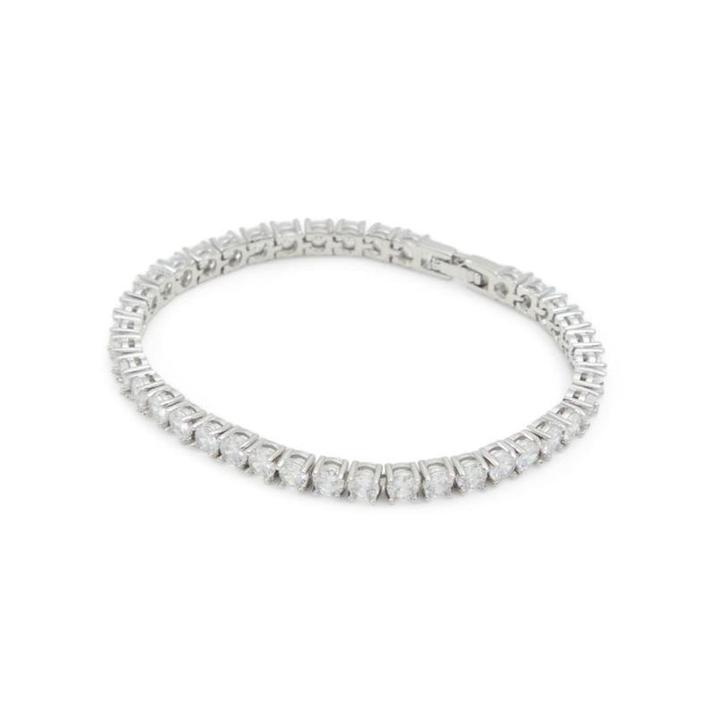 ALDO Silver Elastane Bracelet - Exquisite Zirconia Sparkles