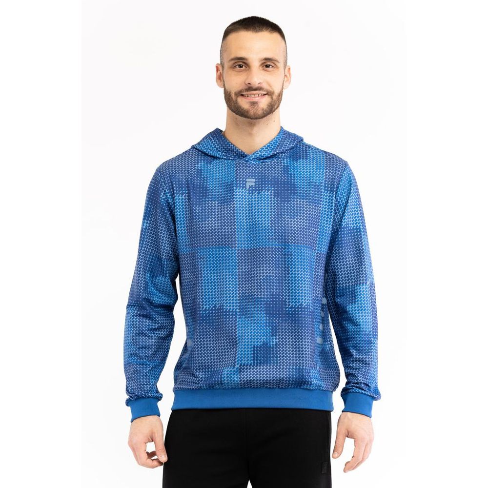 Fila Blue Polyester Sweatshirt - Camo Print Style