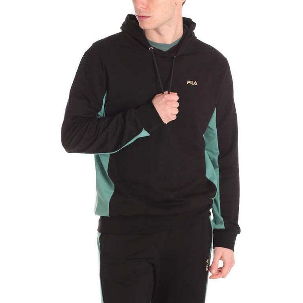 Fila Black Cotton Sweatshirt - Stylish Comfort for Men