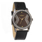 ARABIANS Black Leather Dress Watch