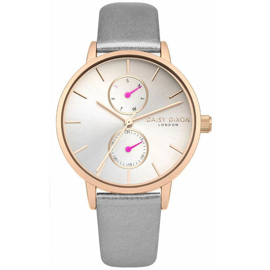 DAISY DIXON Gray Leather Dress Watch - Elegant Quartz Timepiece