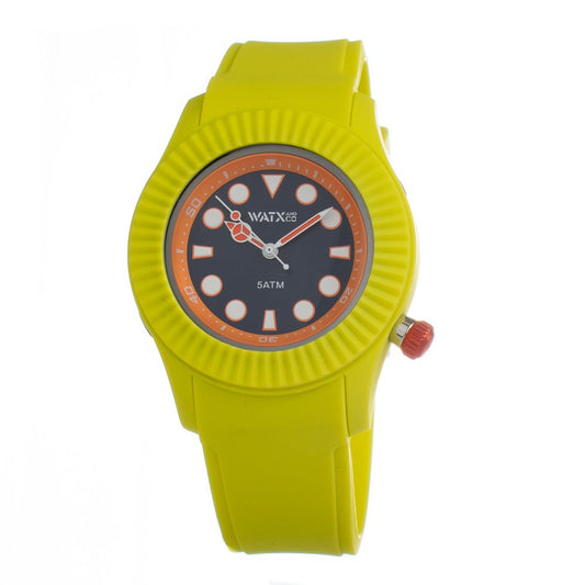WATXANDCO Yellow Synthetic Sport Watch
