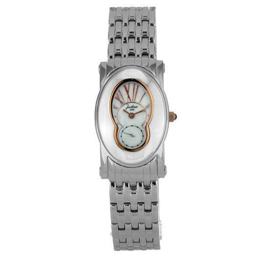 JUSTINA Silver Stainless Steel Dress Watch
