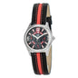 JUSTINA Black Leather Sport Watch