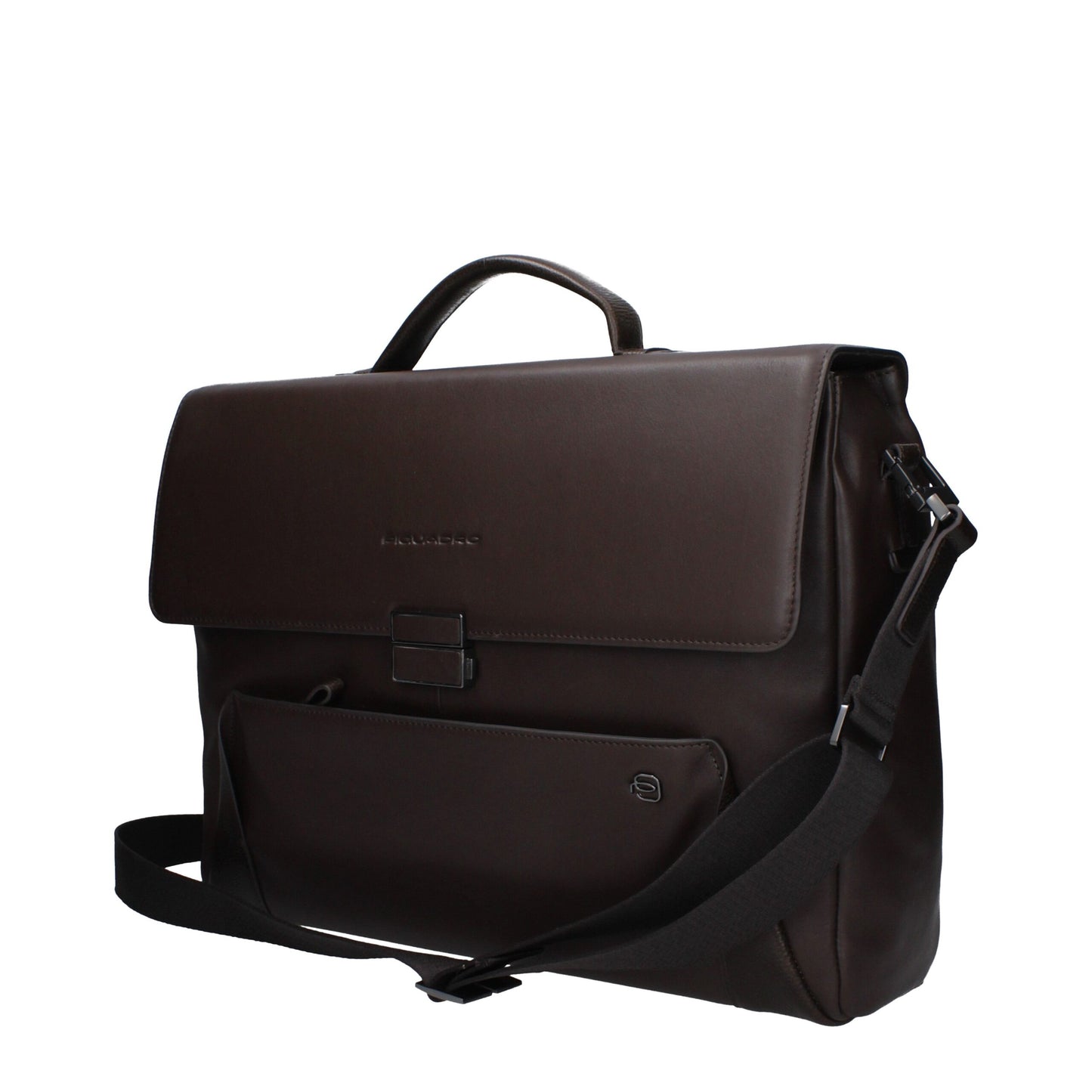 Piquadro Brown Leather Business And Laptop Bag
