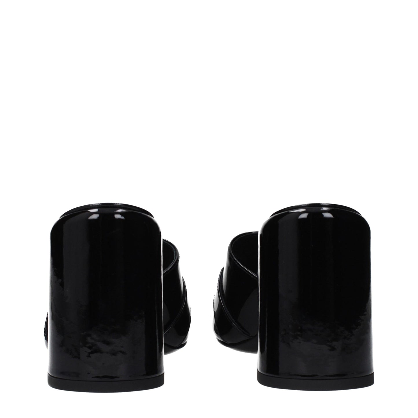 Sandales à plateforme en cuir noir Versace